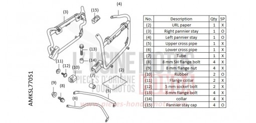 KIT,PANNIER STAY(AL) CRF1100D4N de 2022